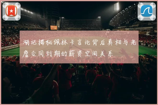 湖记揭秘佩林卡言论背后真相与老詹合同到期的薪资空间关系